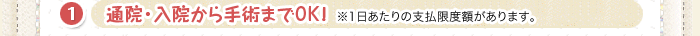 通院・入院から手術までOK！