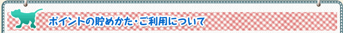 ポイントの貯めかた・ご利用について